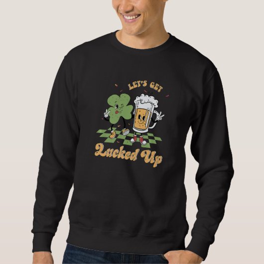 Sweatshirt Buvons Saint-Patrick avec Chance (Devant)