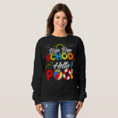 Sweatshirt Bye Bye School Hello Pool Étudiant d'été enseignan (Devant entier)
