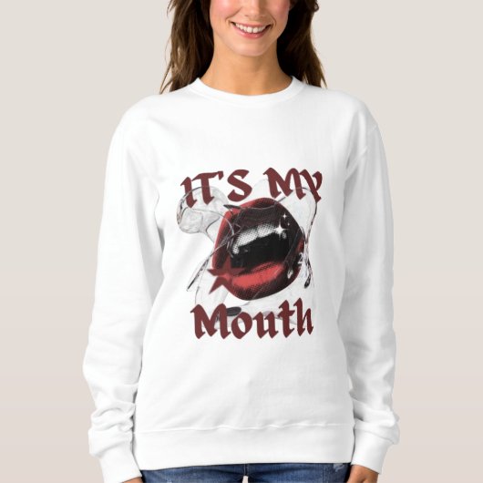 Sweatshirt C’est ma bouche - Gras Fashion Lips Art Design (Devant)
