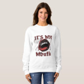 Sweatshirt C’est ma bouche - Gras Fashion Lips Art Design (Devant entier)