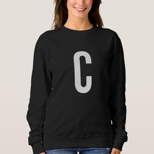 Sweatshirt C Letter Number Symbol Alphabet Initial (Devant)