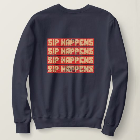 Sweatshirt Ça arrive en buvant – Funny Panda Boba Style Rétro (Design dos)