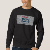 Sweatshirt CA State Vanity License Plate JESUS (Devant)