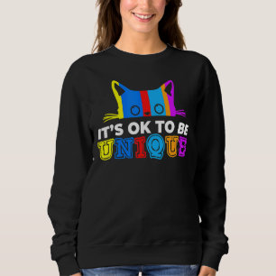 Sweatshirt Ça va d'être différent Cat Kitty Puzzle Autism Aw