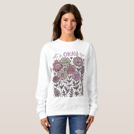 Sweatshirt Ça va pour Boho Floral (Devant entier)