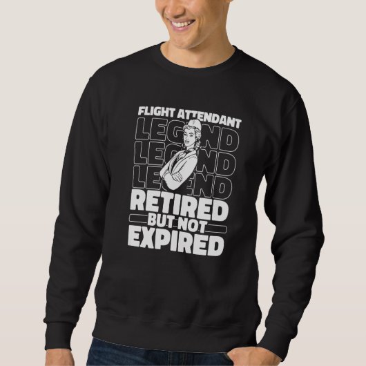 Sweatshirt Cabin Crew Retired Steward  Stewardess Flight Atte (Devant)