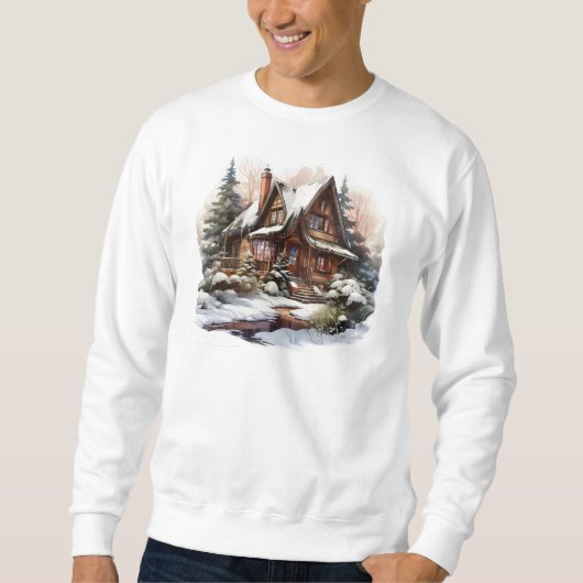 Sweatshirt Cabine de Noël (Devant)