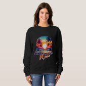 Sweatshirt Cabo San Lucas Mexique Sunset Beach Palm Tree Souv (Devant entier)