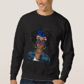 Sweatshirt Cabo Verdean Drapeau Souvenirs Femme Robe American (Devant)