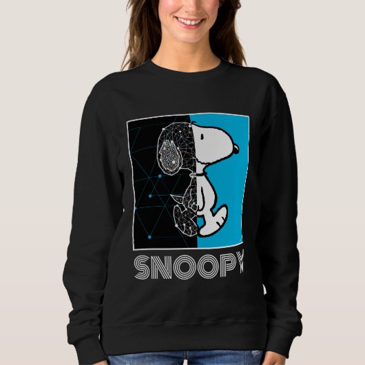 Sweatshirt cacahuètes | Conception géométrique Snoopy (Devant)