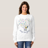 Sweatshirt cacahuètes en fleur | Snoopy Heart (Devant entier)
