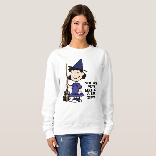 Sweatshirt cacahuètes | Halloween Lucy Witch (Devant entier)