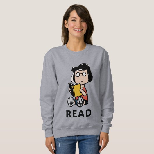 Sweatshirt cacahuètes | Lecture Marcie (Devant entier)