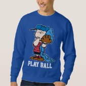 Sweatshirt cacahuètes | Linus Dans Son Engin De Baseball (Devant)