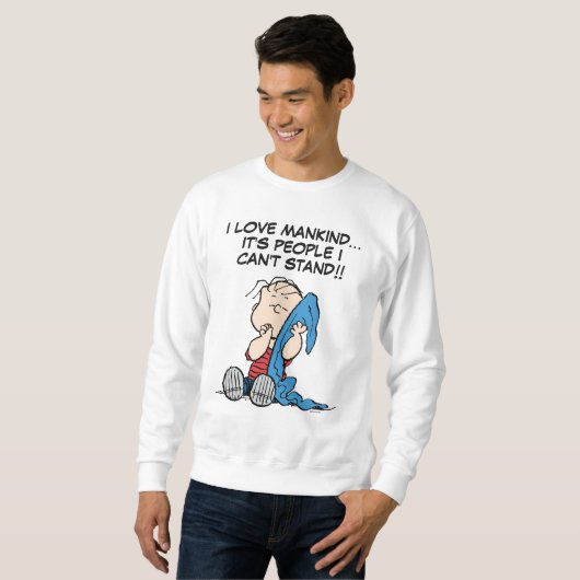 Sweatshirt cacahuètes | Linus et sa couverture (Devant entier)