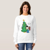 Sweatshirt cacahuètes | Lucy Christmas Tree (Devant entier)