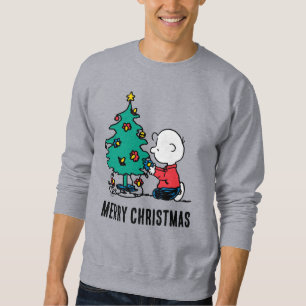 Sweatshirt cacahuètes Lumières de Noël Brown Charlie