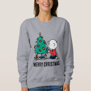 Sweatshirt cacahuètes Lumières de Noël Brown Charlie