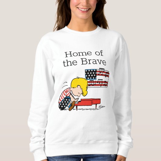 Sweatshirt cacahuètes | Patriotique Schroeder & Son Piano (Devant)