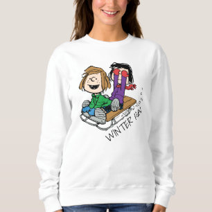 Sweatshirt cacahuètes Pepperment Patty & Marcie Sled Riding