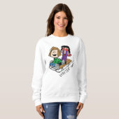 Sweatshirt cacahuètes | Pepperment Patty & Marcie Sled Riding (Devant entier)