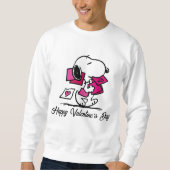 Sweatshirt cacahuètes | Saint Valentin | Snoopy Avec Valentin (Devant)