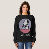 Sweatshirt cacahuètes | Snoopy à la machine à écrire (Devant entier)