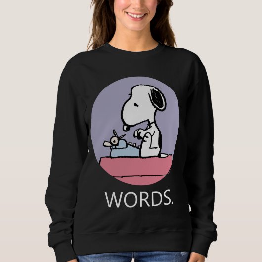 Sweatshirt cacahuètes | Snoopy à la machine à écrire (Devant)