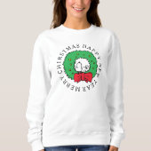 Sweatshirt cacahuètes | Snoopy Christmas Wreath (Devant)