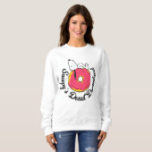 Sweatshirt cacahuètes | Snoopy Donut rose (Devant entier)