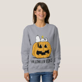 Sweatshirt cacahuètes | Snoopy et Woodstock Jack-O-Lantern (Devant entier)