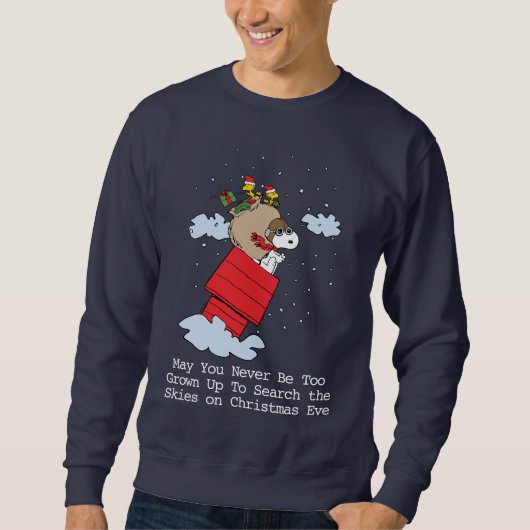 Sweatshirt cacahuètes | Snoopy l'As Volant à Noël (Devant)