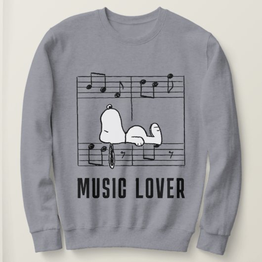 Sweatshirt cacahuètes | Snoopy Musical Notes (Design devant)