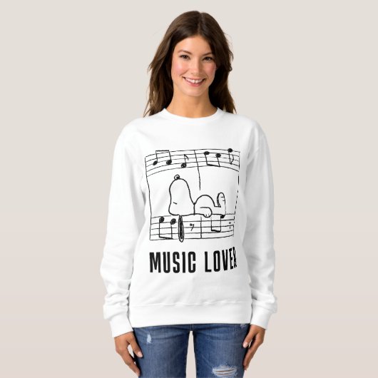 Sweatshirt cacahuètes | Snoopy Musical Notes (Devant entier)
