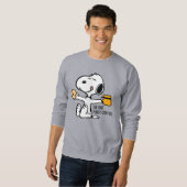 Sweatshirt cacahuètes | Snoopy OK mais premier café (Devant entier)