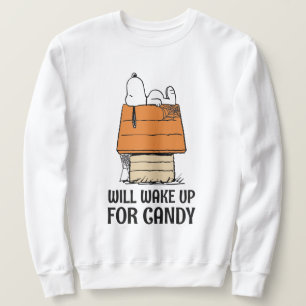 Sweatshirt cacahuètes   Snoopy Se Réveillera Pour Les Bonbons