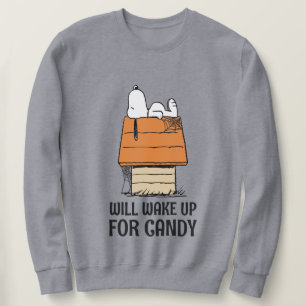 Sweatshirt cacahuètes Snoopy Se Réveillera Pour Les Bonbons