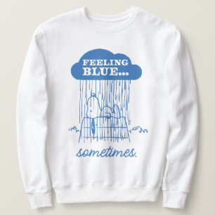 Sweatshirt cacahuètes   Snoopy Sentiment Bleu Est OK Aussi