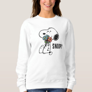 Sweatshirt cacahuètes Snoopy Stop & Smell the Flowers