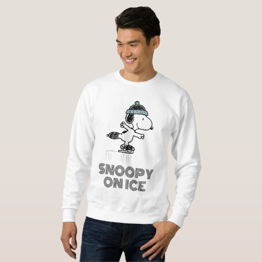Sweatshirt cacahuètes | Snoopy Sur La Glace (Devant entier)