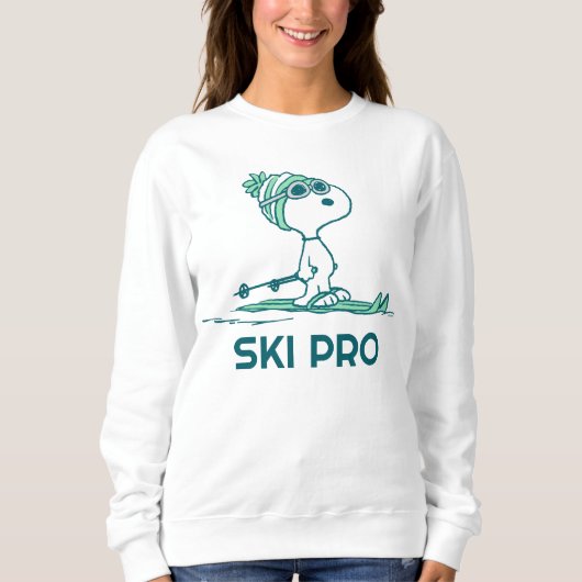 Sweatshirt cacahuètes | Snoopy sur Skis (Devant)