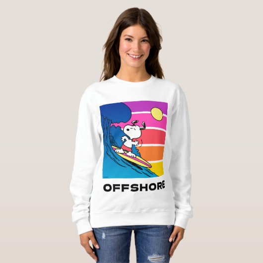 Sweatshirt cacahuètes | Snoopy Surfing (Devant entier)