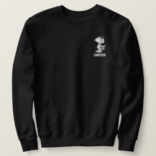 Sweatshirt cacahuètes | Snoopy the Flying Ace BW (Design devant)