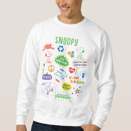 Sweatshirt cacahuètes | Snoopy Tout Pour Le Recyclage (Devant)