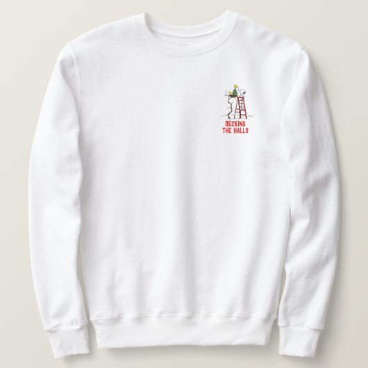 Sweatshirt cacahuètes | Snoopy & Woodstock Arbre de Noël (Design devant)