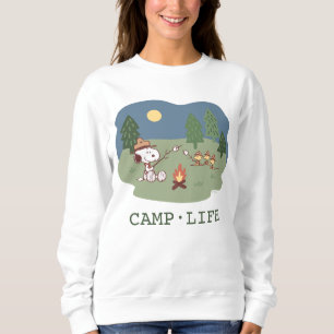 Sweatshirt cacahuètes   Snoopy & Woodstock au feu de camp