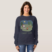 Sweatshirt cacahuètes | Snoopy & Woodstock au feu de camp (Devant entier)