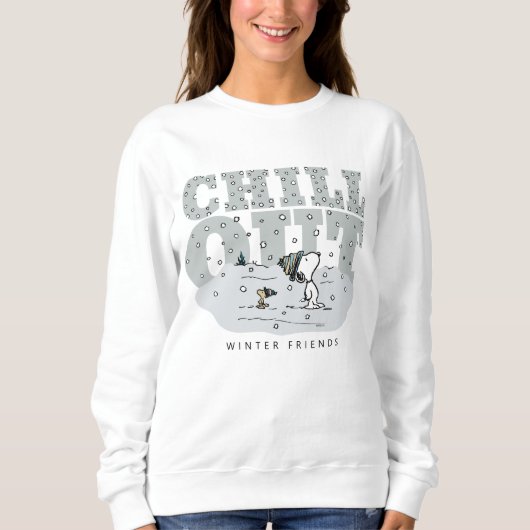 Sweatshirt cacahuètes | Snoopy & Woodstock Chill Out (Devant)