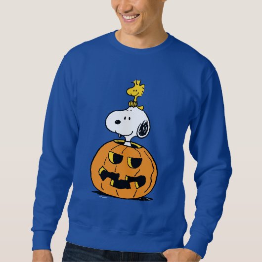 Sweatshirt cacahuètes | Snoopy & Woodstock Citrouille pop-up (Devant)