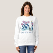 Sweatshirt cacahuètes | Snoopy & Woodstock Flower Garden (Devant entier)